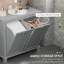 Armoire de trieur de linge Tilt-Out, organisateur de rangement de salle de bain avec panier inclinable à deux compartiments, gris-193599117