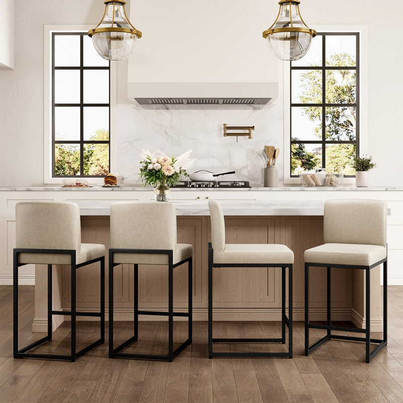 61cm Bar Stool, White 