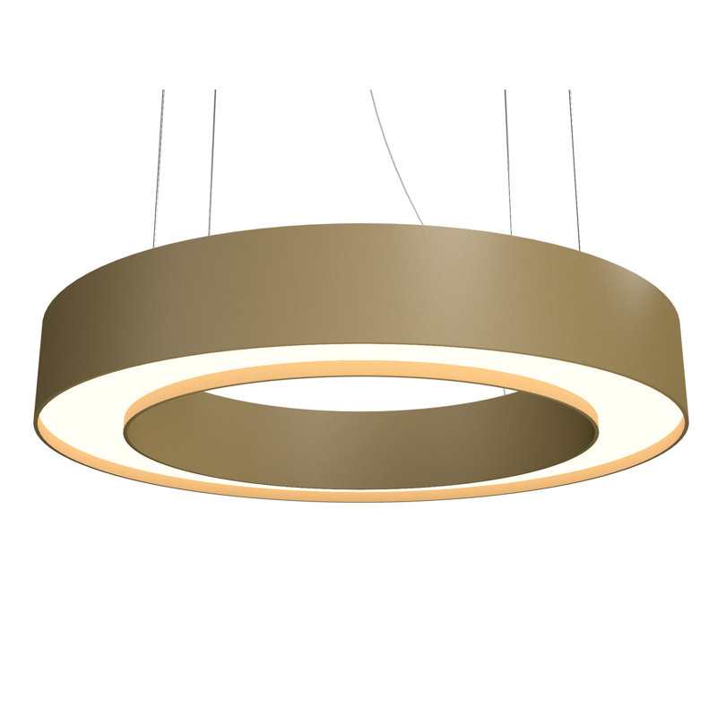 1 - Light LED Pendant, 5.27" H x 23.4" W x 23.4" D, Imbuia