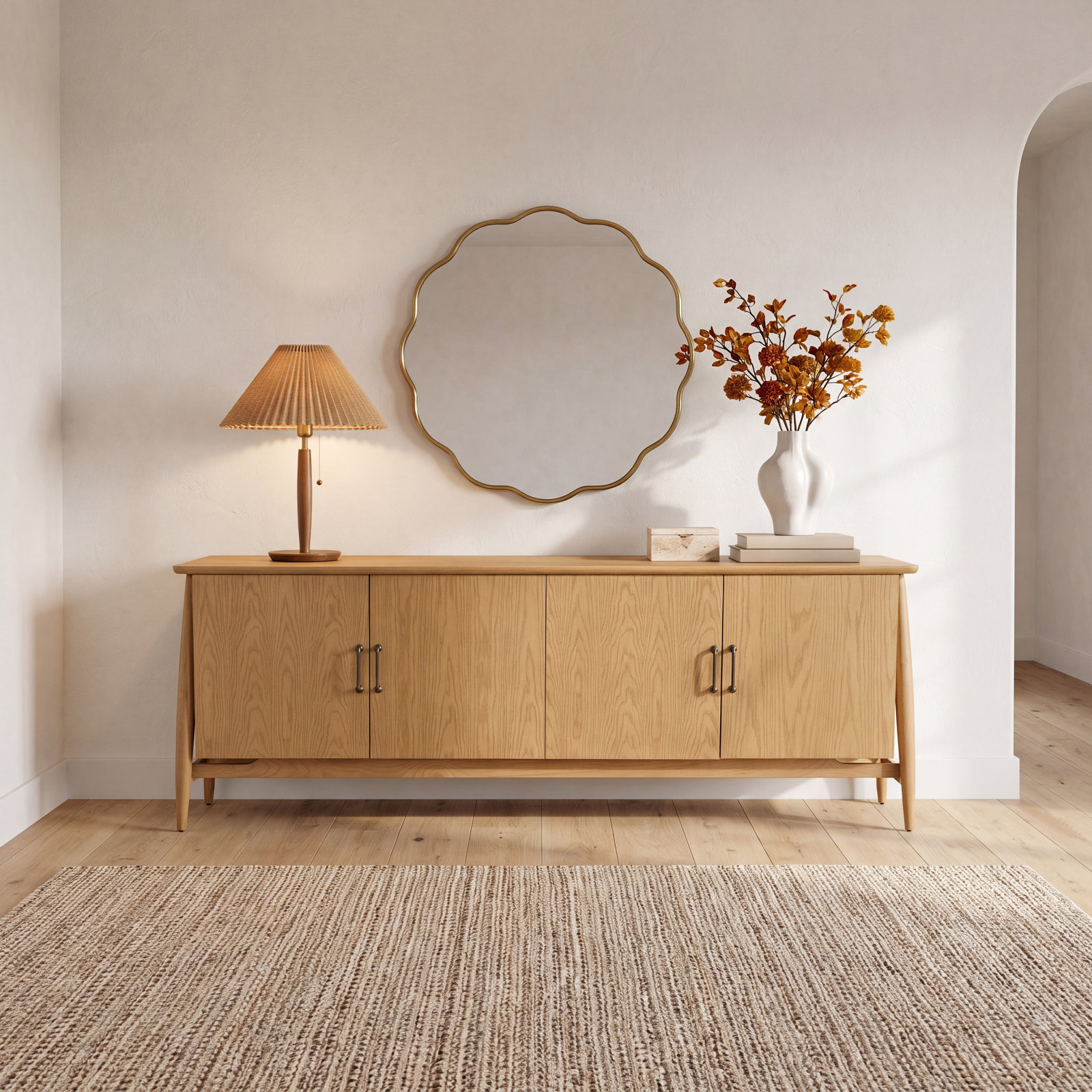 Oak 4-Door Sideboard