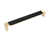 Brushed Golden Brass/Black Wood selected