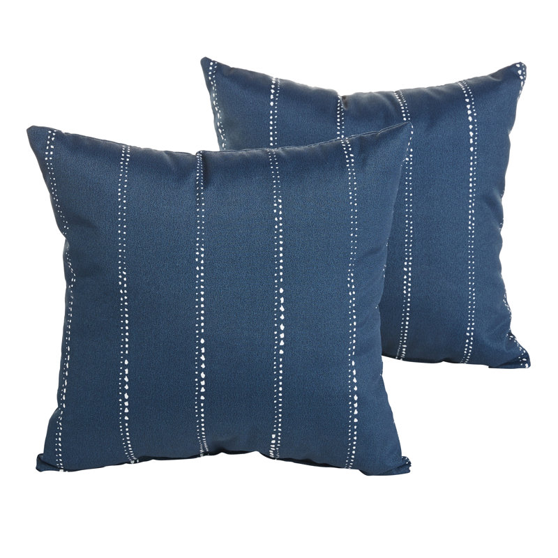 Housse et insert de coussin Mason Dot, Bleu, Carré 16 po