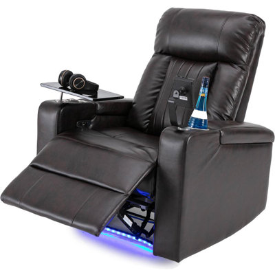 Premium Power Recliner With Storage Arms, Cupholders, Swivel Tray Table And Cell Phone Stand by Red Barrel Studio