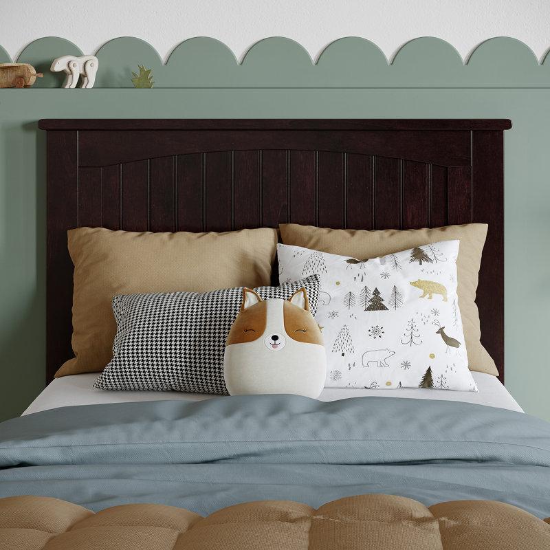 Kindig Solid Wood Coastal Cottage Panel Headboard, Espresso, Twin