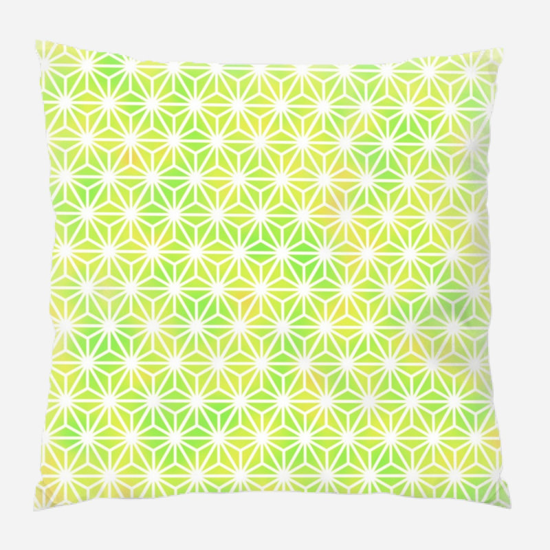 Geometric Microsuede Reversible Throw Pillow, Green