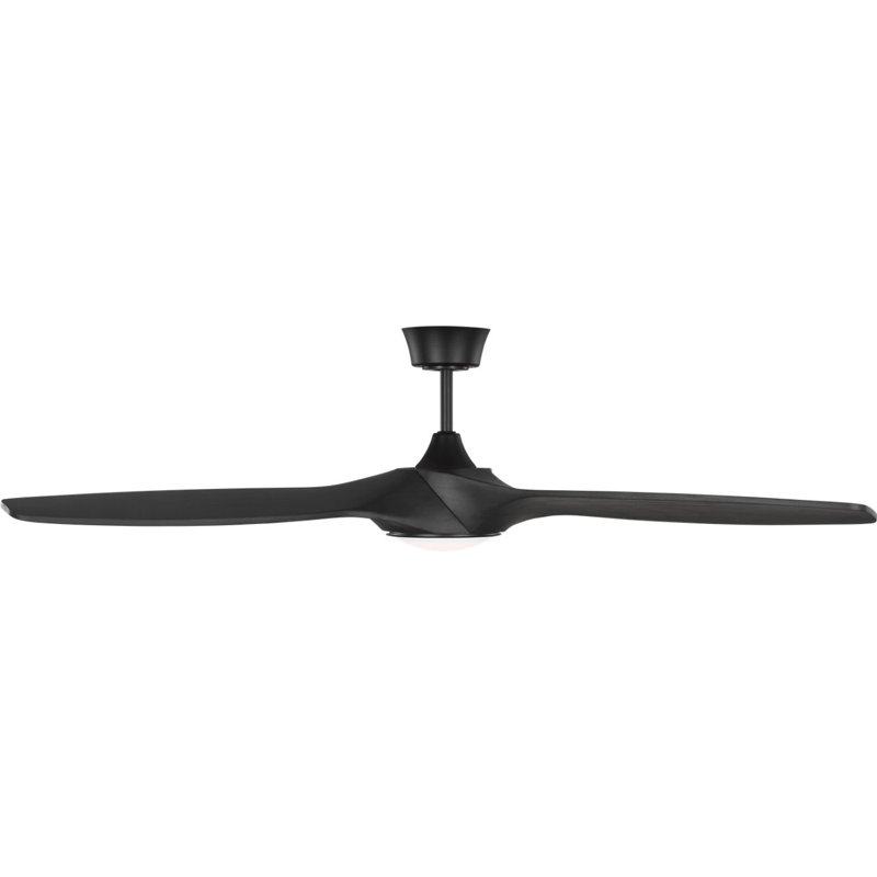 Selen Smart LED Ceiling Fan, Midnight Black, Midnight Black, 60" Wide