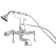 P1014 British Telephone Tub Faucet with Metal Handheld Shower and Lever Handle