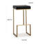 Stainless Steel,Vegan Leather Accent Stool-1770744274