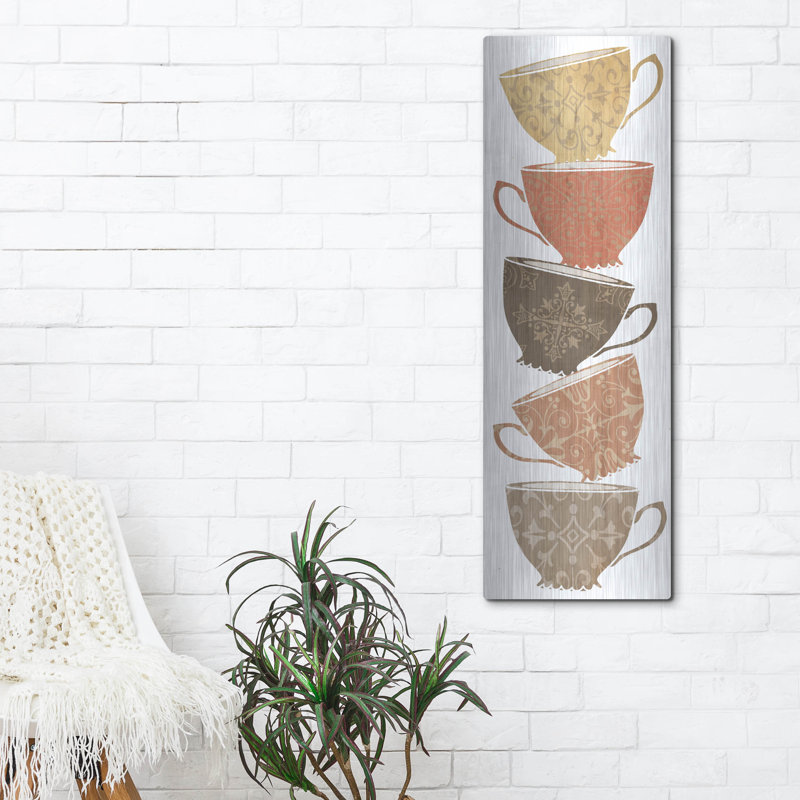  «Coffee 1» par Erin Clark, art mural en métal, 12 po x 36 po, H 48 po x l 16 po