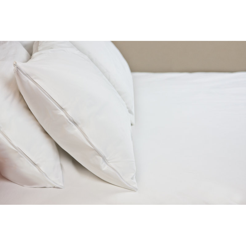 The Original Sleep Defense System Zippered Waterproof Dust Mite Proof Hypoallergenic Pillow Encasement, Standard