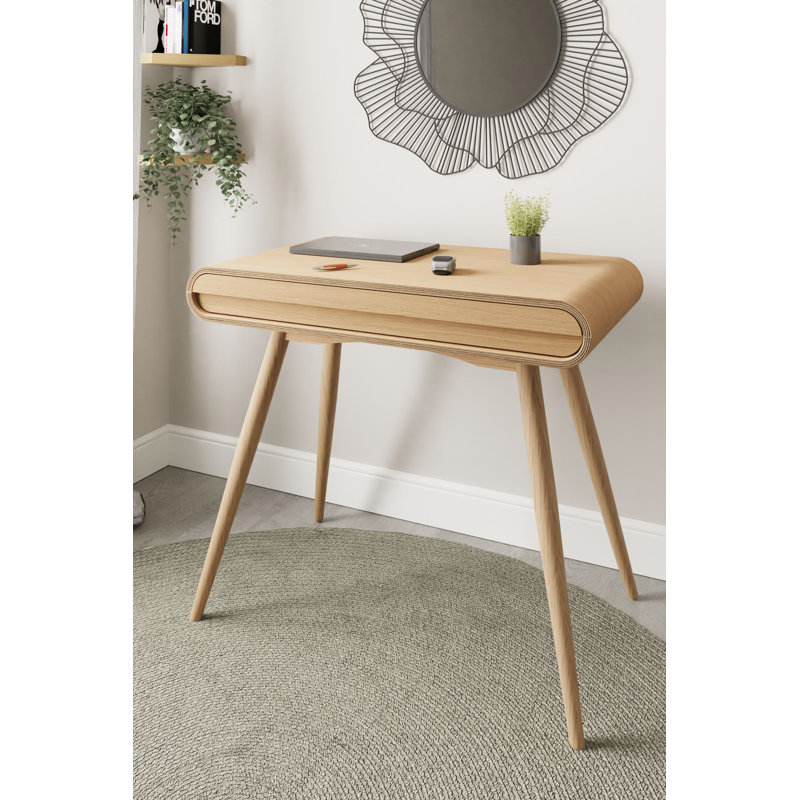 Chavanon Curved Executive Desk, Beige
