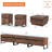 Latitude Run Living Room Table Sets Of 4, 106 Inch TV Stand, 1 Square Coffee Table With Top, 2 End Table With Drawers For Living Room, Entertainment Centre, Console Table