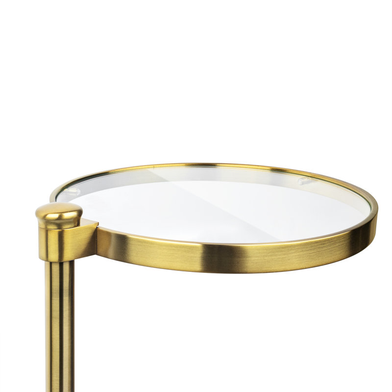 Table ronde en verre trempé Alto Martini, Doré