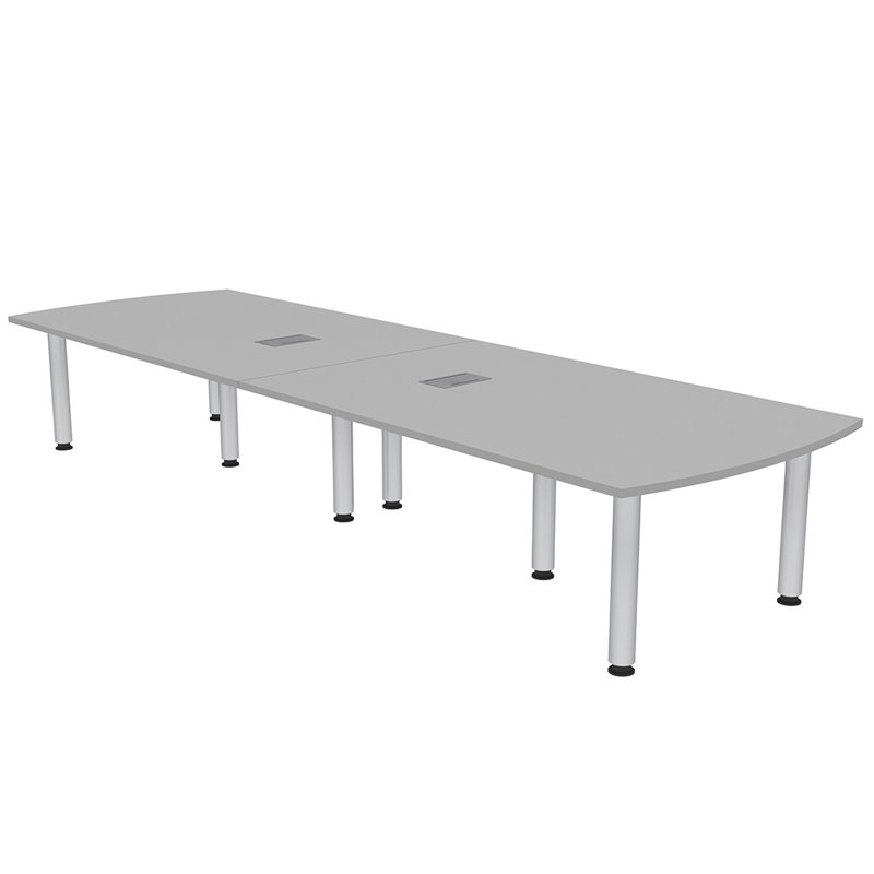 Table de conférence Arc, Argent argent, H 30 po x l 96 po x P 48 po, Brouillard gris