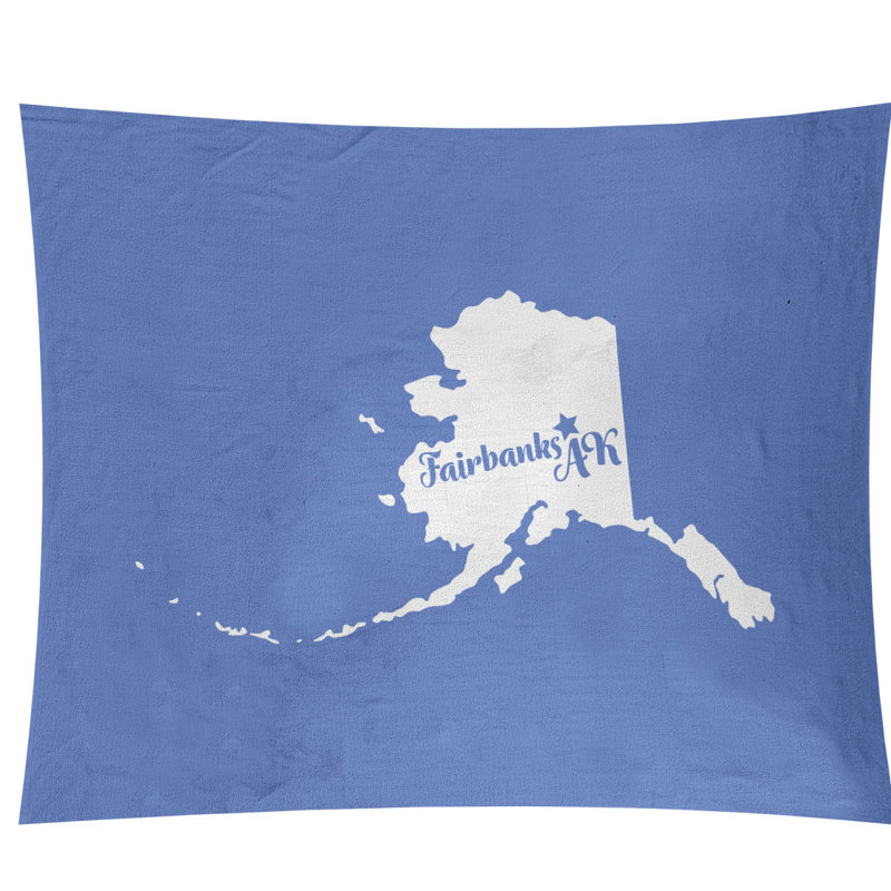Tapisserie murale alaska fairbanks, H 27,5 po x l 37,5 po, Bleu
