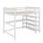 Full Size Loft Bed With Shelves And Desk-837635029