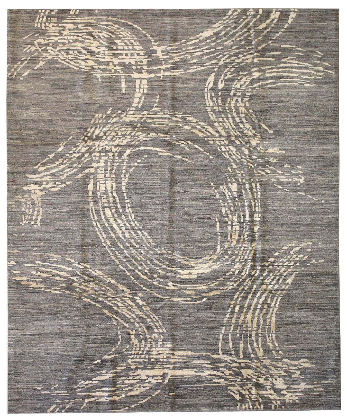 Landry & Arcari Rugs and Carpeting Ripple One-of-a-Kind Handwoven Gray ...