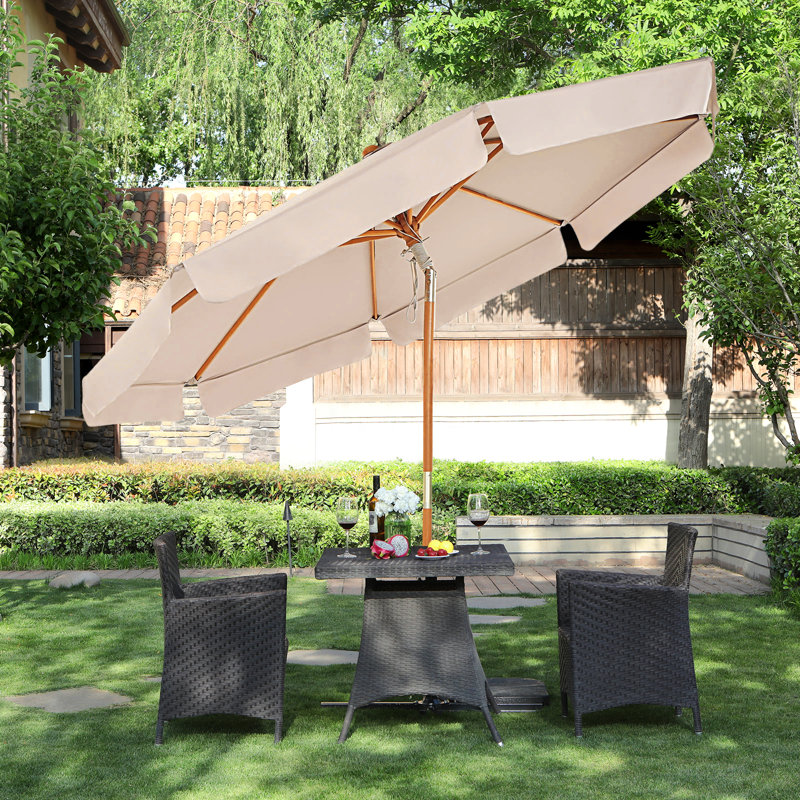 Wendell 300cm Market Parasol, Taupe