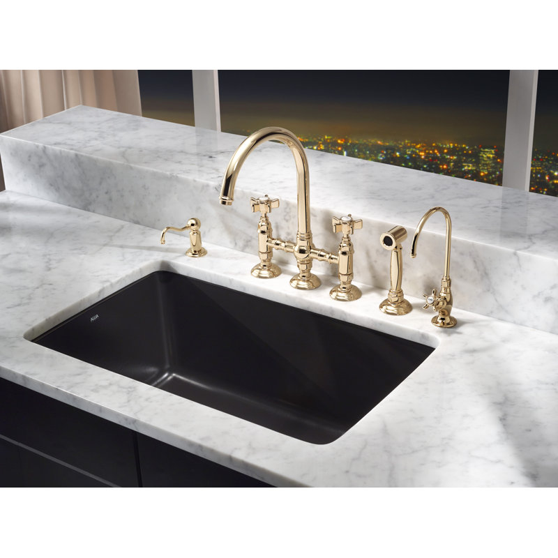 Allia™ 32" Fireclay Single Bowl Undermount Kitchen Sink, Satin Gray