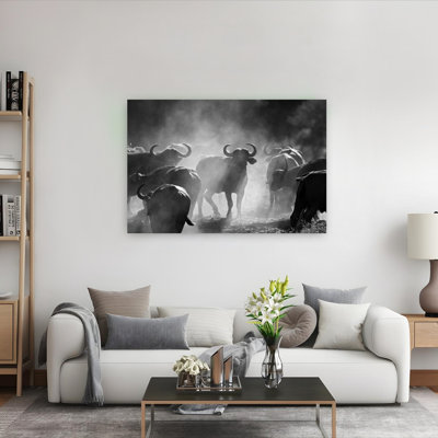 "Dusty Buffalo Herd", art contemporain mural