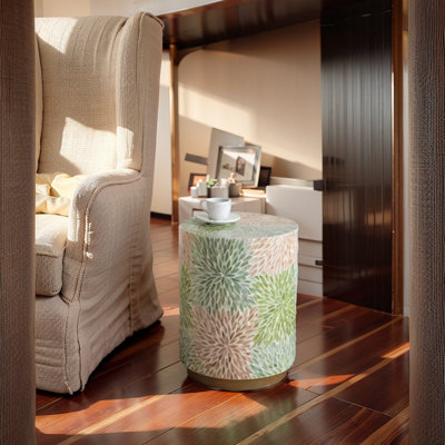 D14x18" Cylindrical Garden Accent Side Table