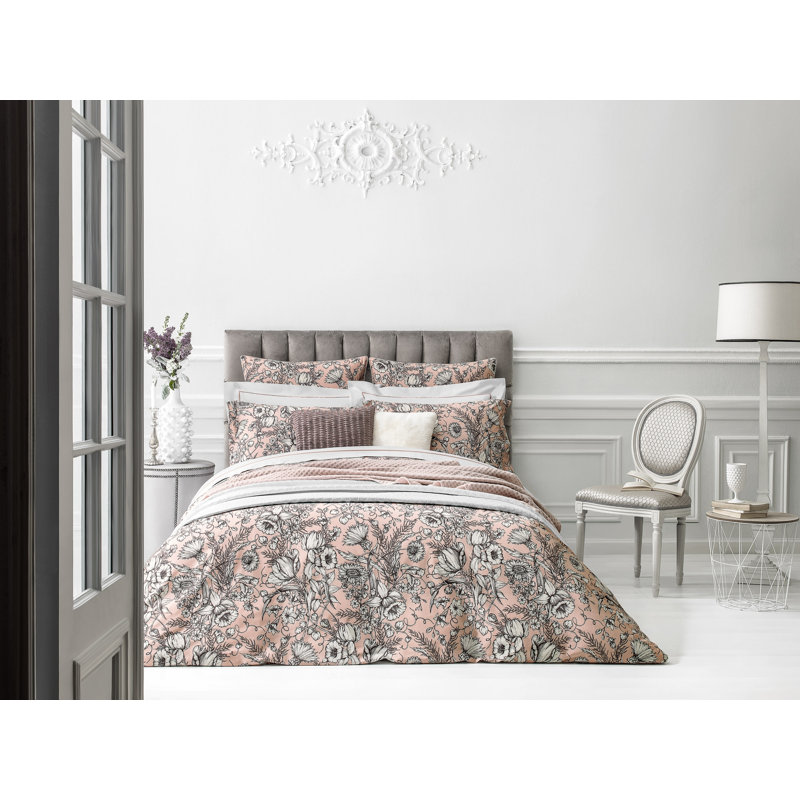 Vivien Sateen Fitted Sheet, King, Floral 1