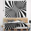 Tapisserie abstraite en spirale noire et blanche-28484111