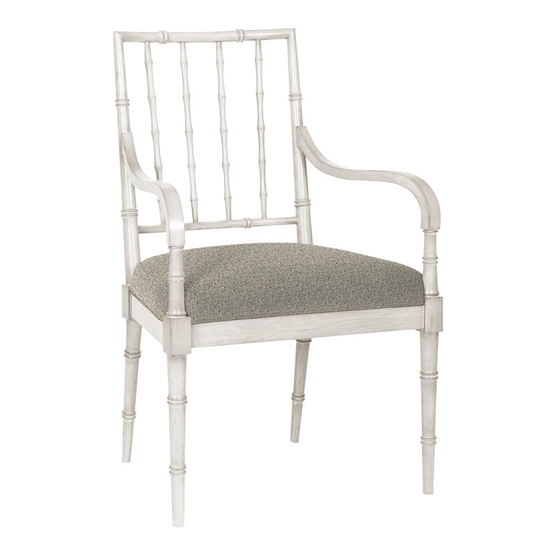 Chaise avec accoudoirs de salle à manger Vanguard Libby, Graphite Tuck, Casablanca