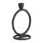 Porte-bougie rond rond pour décoration intérieure moderne - Porte-bougie sculptural pour centre de table et décoration de salon - Noir-87058139-87058137