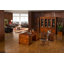 4 Piece Solid Wood Configurable Executive Desk Office Set with Chair Bookcase