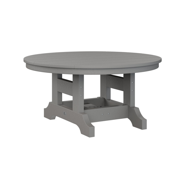 Garden Classic Outdoor Round Coffee Table, Light Gray