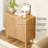 31.1" Sideboard Buffet Cabinet With Solid Wood Legs & Double Curved Fluted Door