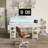 47 Inch Home Office Computer Drawers Desk With Monitor Stand Charging Station