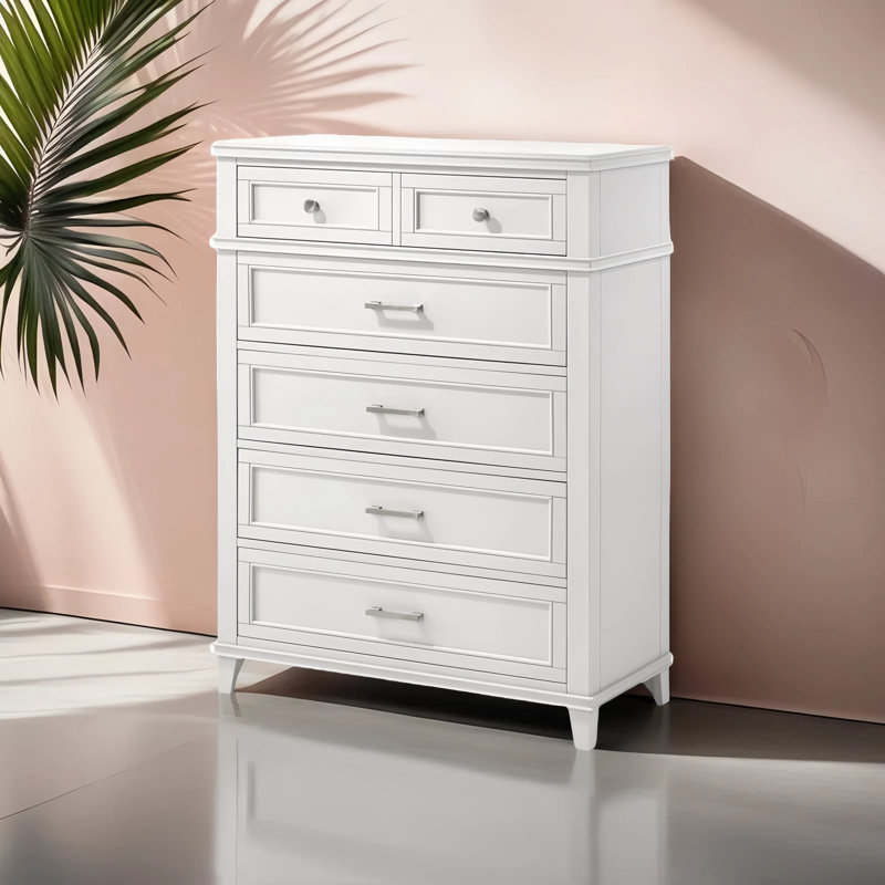 5 Drawer Chest, White