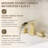 8-Inch Widespread Waterfall Bathroom Sink Faucet 2-Handle 3-Hole with Drain Assembly Brushed Brushed Gold-122909659