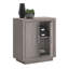 Stackable Modern Grey Storage Cabinet With Concealed Shelving, Space - Efficient And Easy To Assemble For Any Room Functional Design, Construction In Offices