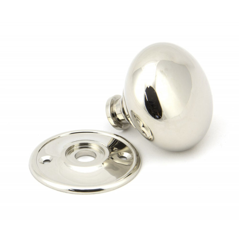 57mm Mushroom Mortice/Rim Knob Set, Polished Nickel
