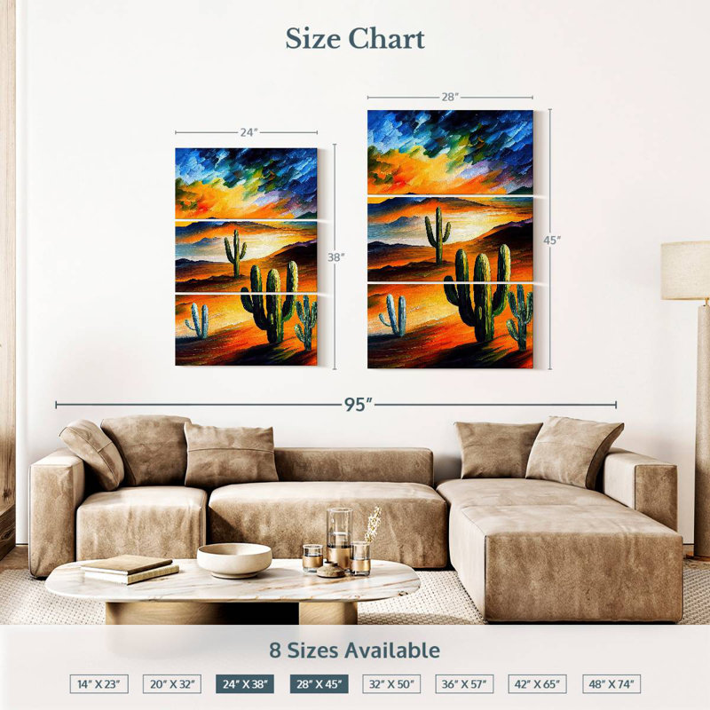 Desert Cactus I, 38" H x 24" W