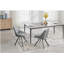 Chaise de salle à manger, chaise en tissu épais, ensemble de pieds en métal 2 pièces, gris-894191197