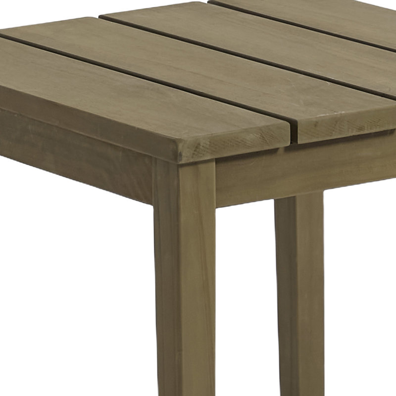 Ensemble de patio d'extérieur pour deux personnes en teck Junco avec coussins et table d'appoint, Chameau clair, Brun