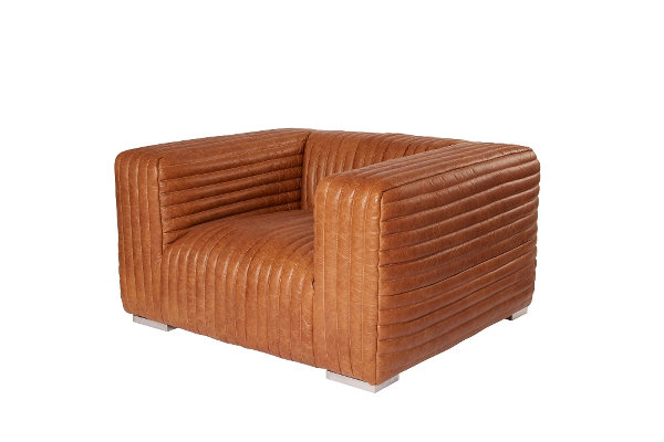 Granada Leather Club Chair, Brown