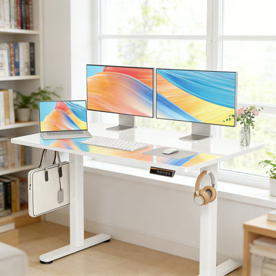 Maysie Height Adjustable Rectangle Standing Desk by Inbox Zero