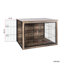 Cage pour chien moderne en bois d'intérieur - Portes doubles pour un accès facile et spacieux