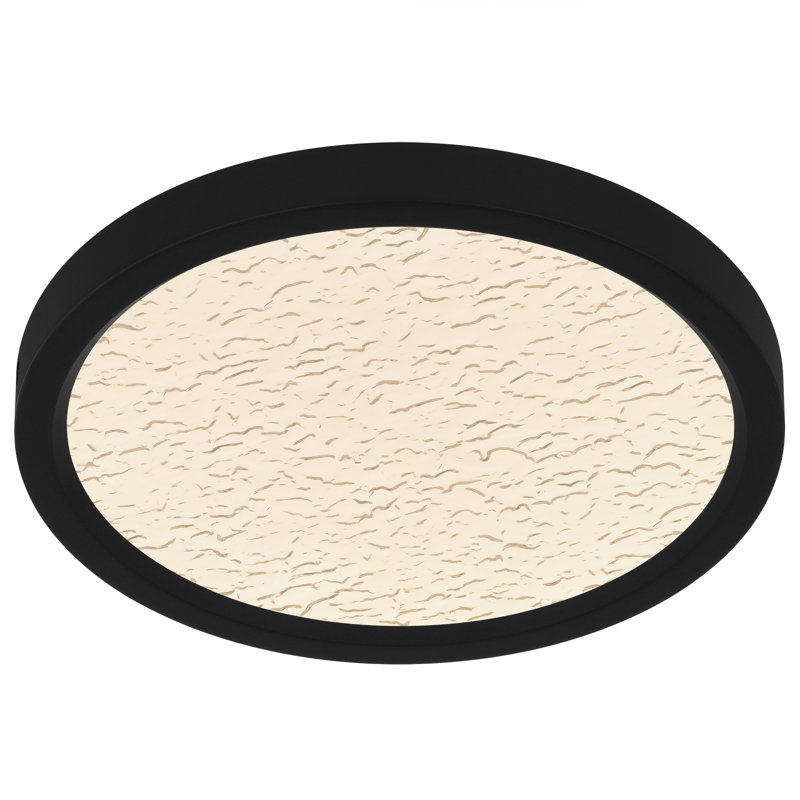 Outskirts Integrated LED Flush Mount With CCT Switch, Earth Black, 1" H x 11" W x 11" D