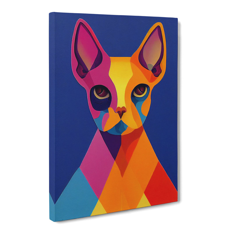 Sphynx Cat Hypreprism - Wrapped Canvas, 60cm H x 40cm W x 3cm D