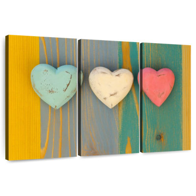 Trois cœurs en bois Hardie