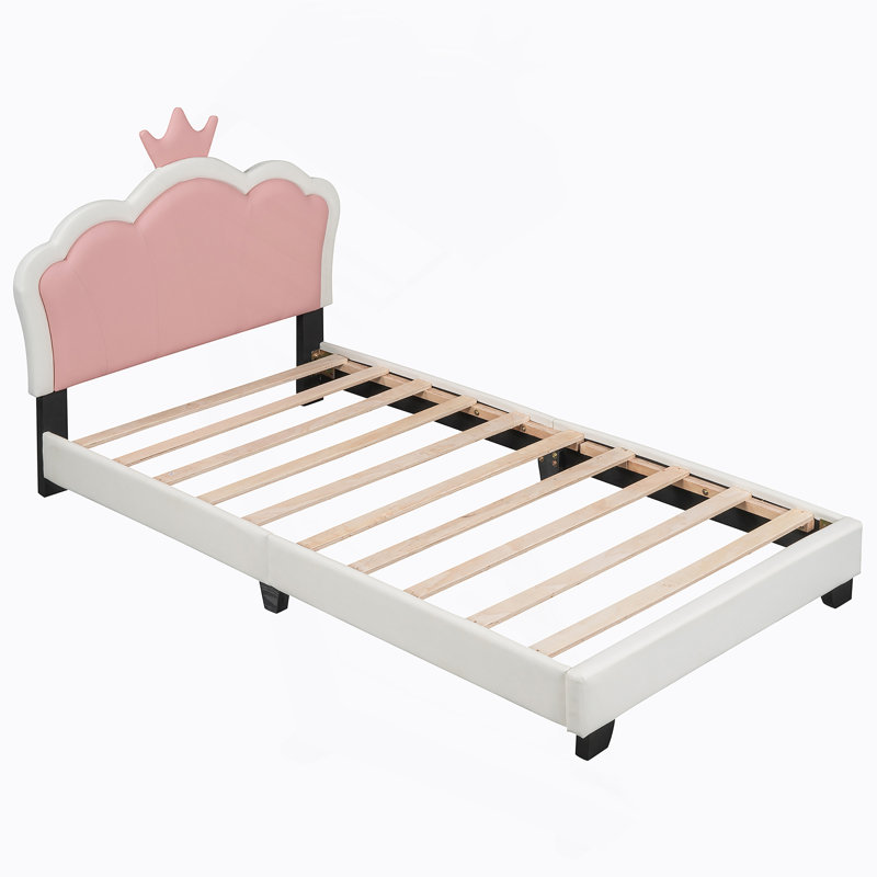 Lit plateforme tapissier avec tête de lit et pied de lit Princess