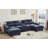 132" U Shape Sectional Sofa Cloud Couch With Removable Ottomans-1745785591