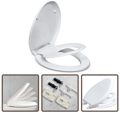 Siège et couvercle de toilette allongés