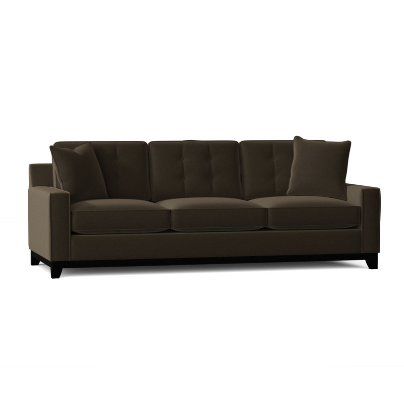 Carollton Upholstered 93'' Sofa, Heavenly Olive Chenille